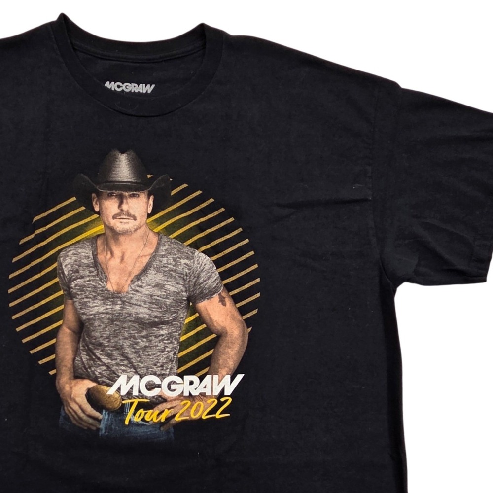 Tim McGraw 2022 Tour Graphic Concert‎ Shirt Black Mens XL Country Music